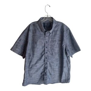 Sec 119 Greatful Dead Steal Your Face Mens Button Front Polo Top